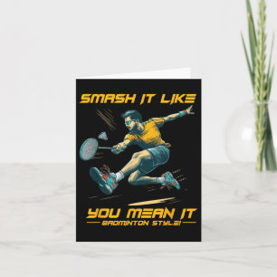Intense Smashing - Badminton Power Plays Badminton Card