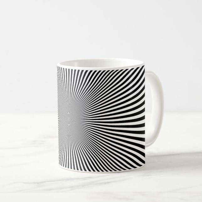 INTENSE STARBURST Optical Illusion Coffee Mug (Front Right)