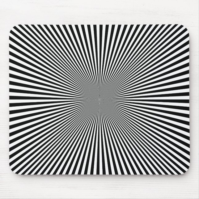 INTENSE STARBURST Optical Illusion Mouse Mat (Front)