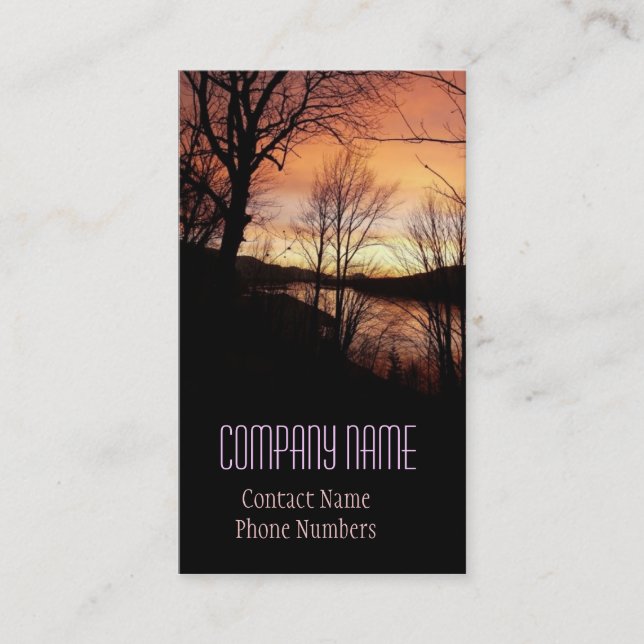 Intense Sunset Business Card (Front)