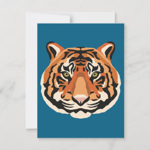 Intense Tiger Eyes the Powerful Big Cat Postcard