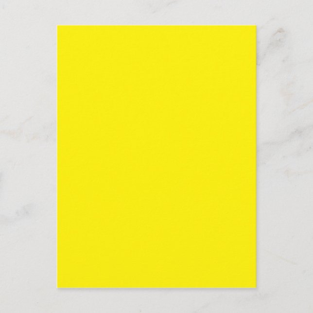 Intensely Brilliant Yellow Colour Postcard (Front)