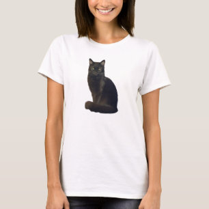  Intensely Staring Black Cat   I'm Watching You T-Shirt