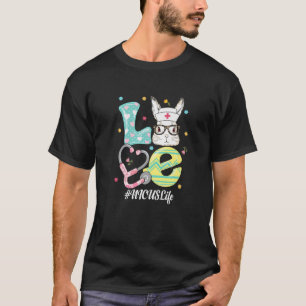 Intensive Care Nurse Cheetah Print Bunny NICU Life T-Shirt