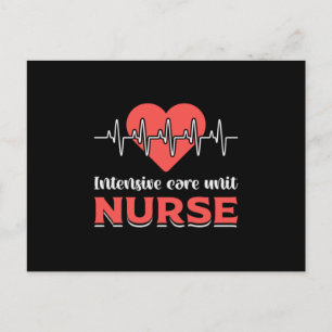 Intensive Care Unit Nurse ICU Medicine Emergency Postcard
