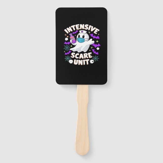 Intensive Scare Unit Nurse Halloween ICU Nurse Ess Hand Fan (Front)