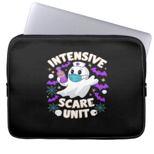 Intensive Scare Unit Nurse Halloween ICU Nurse Ess Laptop Sleeve