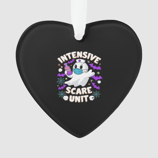 Intensive Scare Unit Nurse Halloween ICU Nurse Ess Ornament (Front)