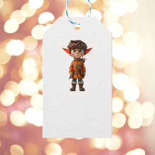 Intent Boy Christmas Elf White Gift Tags