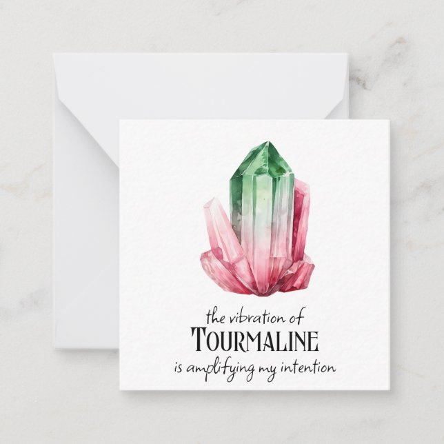 *~* Intention Tourmaline AP64 Flat Note Card (Front)