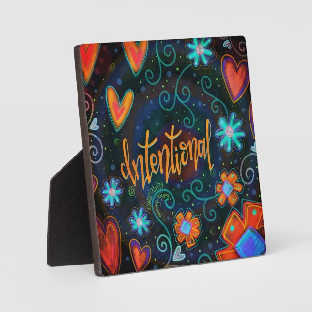 Intentional Motivational Pretty Inspirivity Plaque (Front)