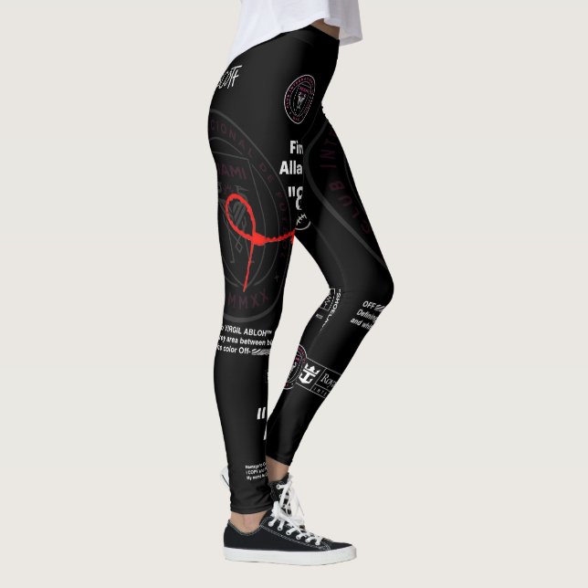 Inter Miami LAKED black colour emblem leggings (Right)