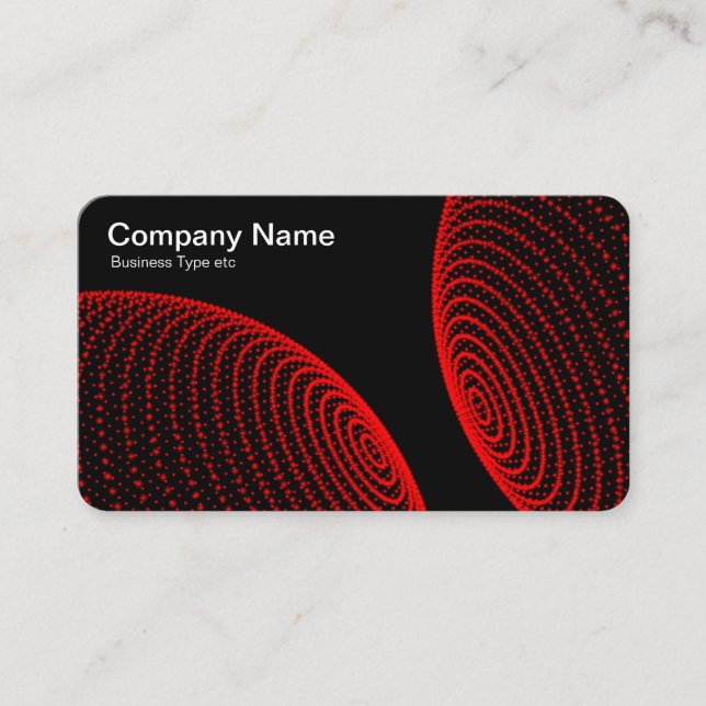 Interacted Spheres - Red lights Business Card (Front)