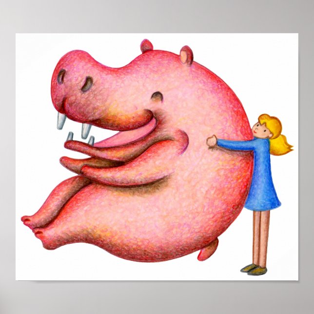Interacting with hippos. poster (Front)