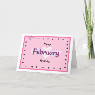 Interactive 'Move the Star' February Birthday Card