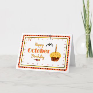 Interactive 'Move the Star' OCTOBER Birthday Card