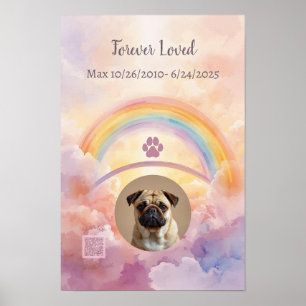  Interactive Pet Memorial Gift   QR Code Playlist Poster