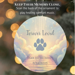 Interactive QR Music Blue Rainbow Bridge Ceramic Tree Decoration