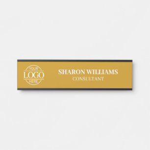 Interchangeable Mustard Custom Business Logo Door Sign