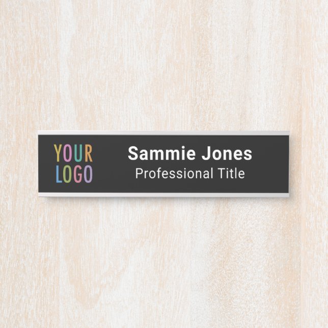 Interchangeable Office Door Nameplate Company Logo (Front)