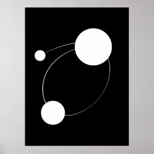 Interconnected Circles Abstract Art Minimalist G Poster