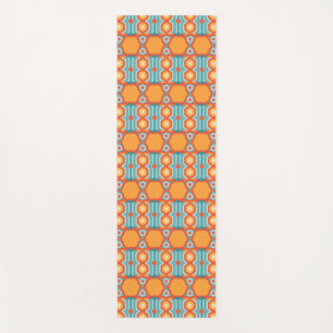 Interconnected Geometric Pattern with Vibrant Colo Yoga Mat