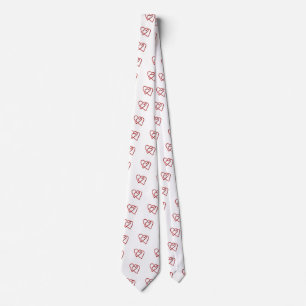 Interconnected Red Valentine Hearts Tie