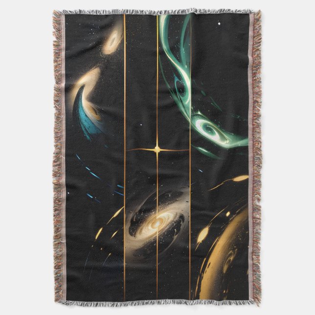 Interconnected Universes Throw Blanket (Front Vertical)