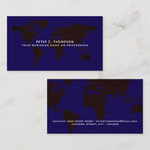 Intercontinental Business Blue Business Card