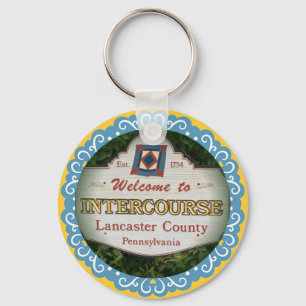 Intercourse Keychain! Lancaster PA Key Ring
