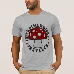 Interdimensional Traveller - Magic Mushrooms, Red T-Shirt