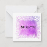 *~* INTERESTED?  AP63 Relationship Flat Note Card