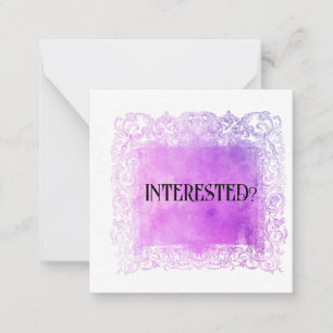 *~* INTERESTED? AP63 Relationship Flat Note Card