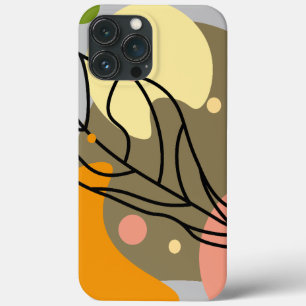 Interesting abstract spots with leaves iPhone 13 pro max case