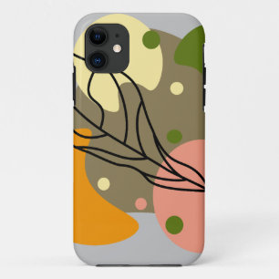 Interesting abstract spots with leaves iPhone 11 case
