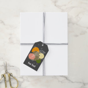 Interesting abstract spots with leaves gift tags