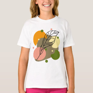 Interesting abstract spots with leaves T-Shirt