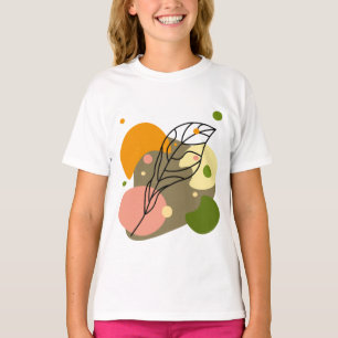 Interesting abstract spots with leaves T-Shirt