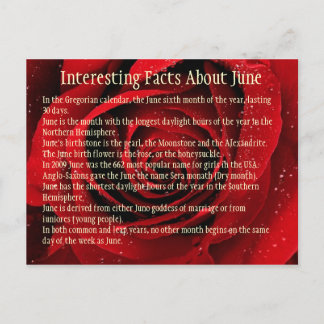 Interesting Facts About June Postcard