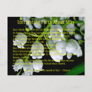 Interesting Facts About May Announcement Postcard