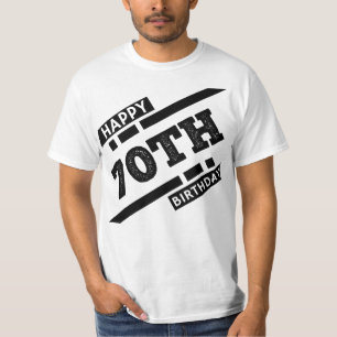 Interesting happy 70th birthday typography design T-Shirt