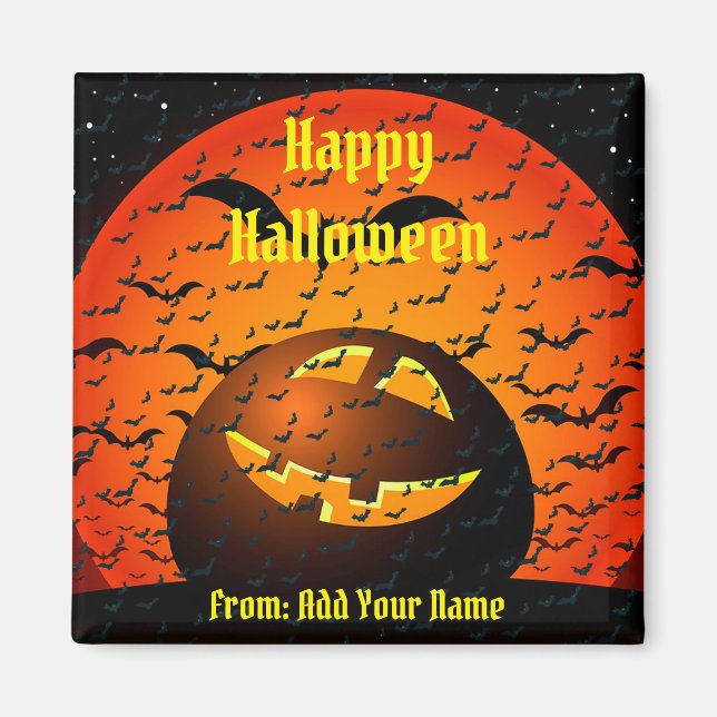 Interesting Happy Halloween Gift Magnet (Front)