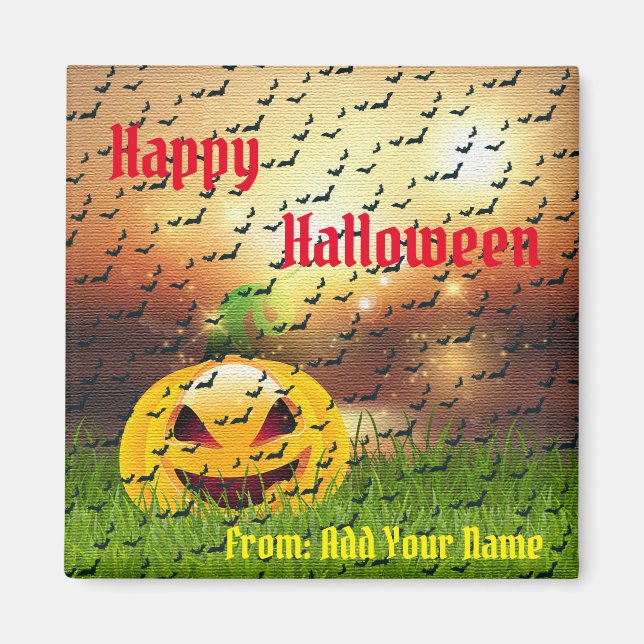 Interesting Happy Halloween Gift Magnet (Front)