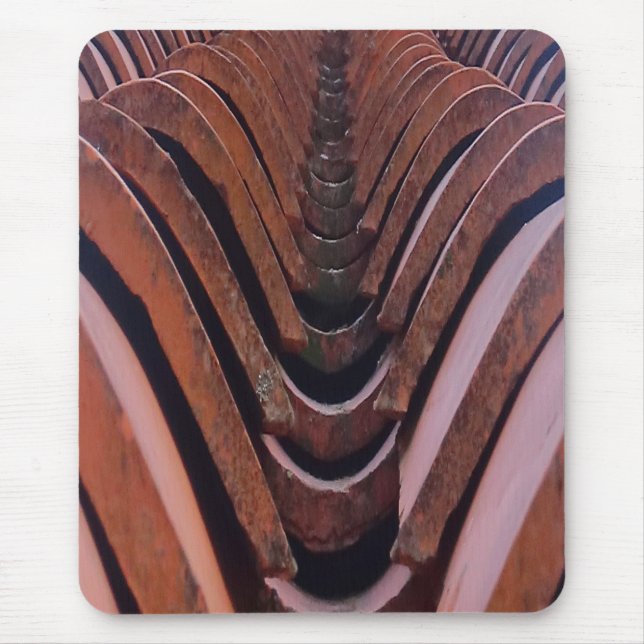 Interesting photo, roof tiles with perspective     mouse mat (Front)