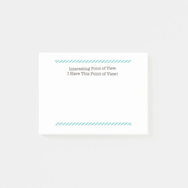 Interesting Point of View Post It Notes (Front)