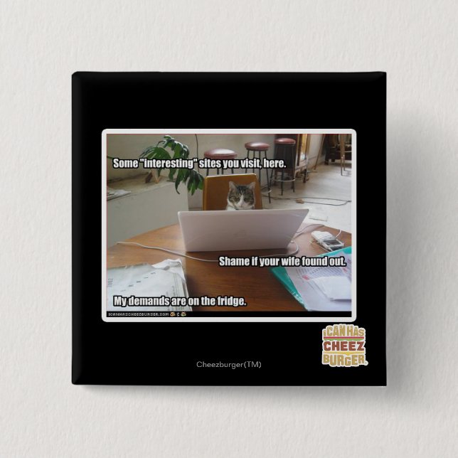 Interesting sites 15 cm square badge (Front)