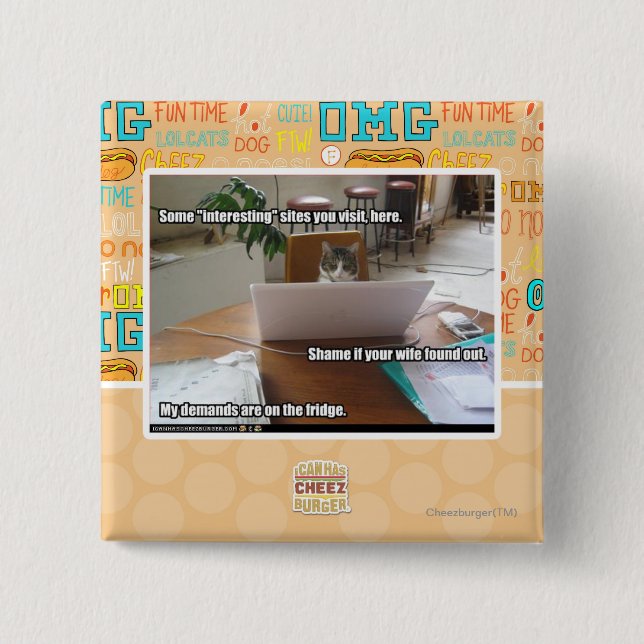 Interesting sites 15 cm square badge (Front)