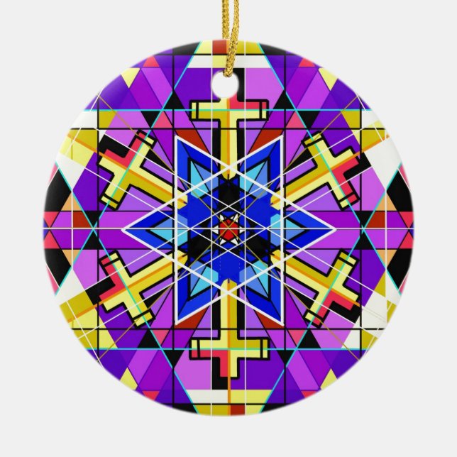 Interfaith. Ceramic Tree Decoration (Front)