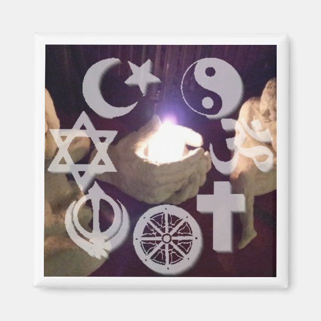 Interfaith, Coexist Fire Magnet (Front)