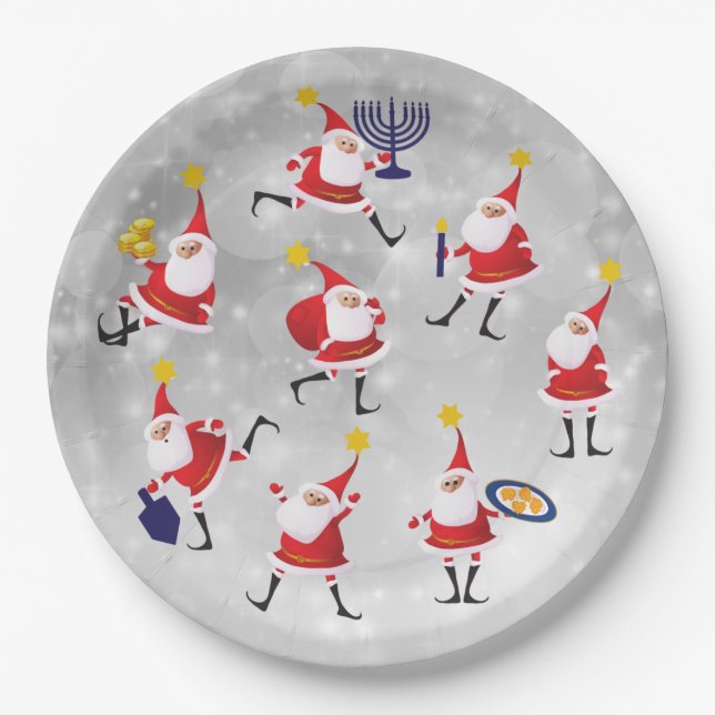 Interfaith Hanukkah/Christmas Plates (Front)